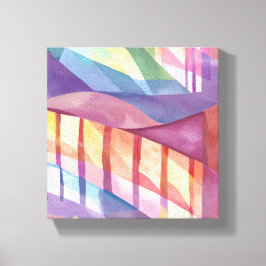 Glas in lood | Abstract Kleurrijke Hedendaagse Kun Canvas Afdruk