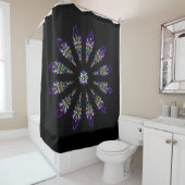 Glas in lood Abstract Mandala Shower Curtain Douchegordijn (In situ)