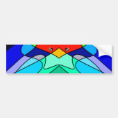 Glas in lood Abstract ontwerp Bumpersticker (Voorkant)