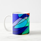 Glas in lood Abstract ontwerp Koffiemok (Links)