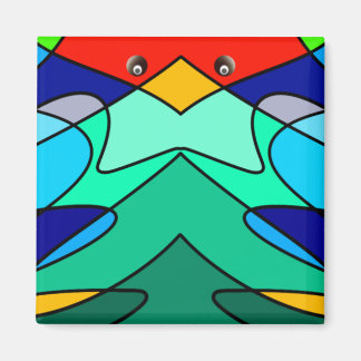 Glas in lood Abstract ontwerp Magneet
