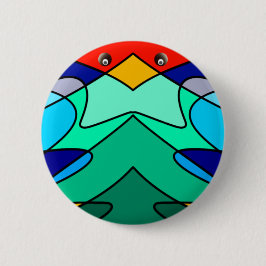 Glas in lood Abstract ontwerp Ronde Button 5,7 Cm