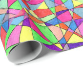 "Glas in lood" Abstract ontwerpverlooppapier Cadeaupapier (Rol Hoek)