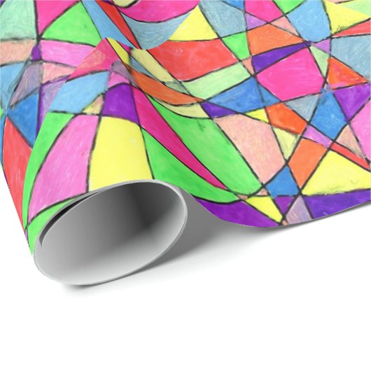 "Glas in lood" Abstract ontwerpverlooppapier Cadeaupapier (Rol Hoek)