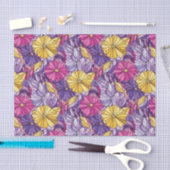 Glas-in-lood Abstract Paars Geel Roze Tissuepapier (Craft)