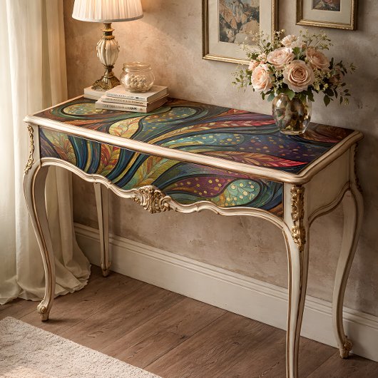 Glas in lood Abstract Veren Decoupage Tissuepapier