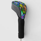 Glas in lood Abstract vlinderontwerp Golfheadcover (Schuin)