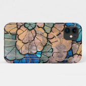 Glas in lood abstracte florale iPhone 5 5s hoesje (Achterkant (horizontaal))