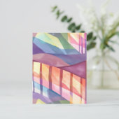 Glas in lood | Abstracte kleurrijke hedendaagse ku Briefkaart (Staand voorkant)