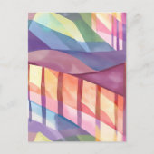 Glas in lood | Abstracte kleurrijke hedendaagse ku Briefkaart (Voorkant)