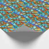 Glas in lood: abstracte kleurrijke schets. cadeaupapier (Hoek)