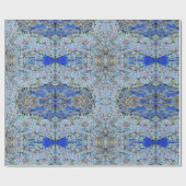 Glas in lood abstracte kunst blauwhelm cadeaupapier (Vlak)