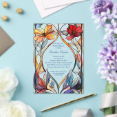 Glas in lood Acryl Bruids Douche Uitnodiging (Insitu (Huwelijk))