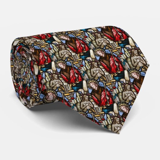 Glas in lood Adult Baptism Jesus St. John Baptist Stropdas (Opgerold)