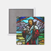 Glas in lood afbeelding Jezus magnet (Voorkant / Achterkant)