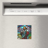 Glas in lood afbeelding Jezus magnet (Insitu (Vaatwasser))