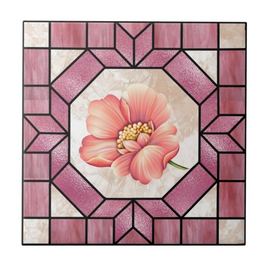 Glas in lood AFBEELDING Tegel Design Tegeltje (Voorkant)