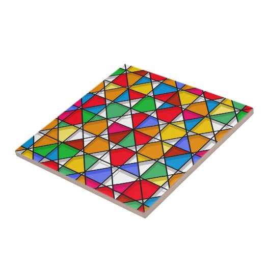 Glas in lood AFBEELDING Tegel Design Tegeltje (Zijkant)