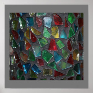 Glas in lood afdrukken poster