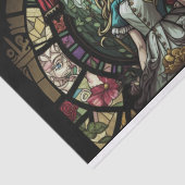 Glas in lood Alice in wonderland ontkoppeling Tissuepapier (Detail)