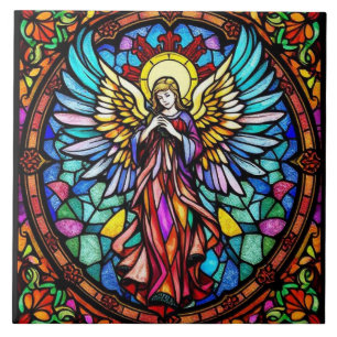 Glas in lood Angel Art   Spiritueel en religieus Tegeltje