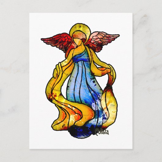 Glas in lood Angel Briefkaart (Voorkant)