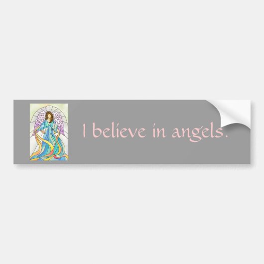 Glas in lood Angel Bumpersticker (Voorkant)