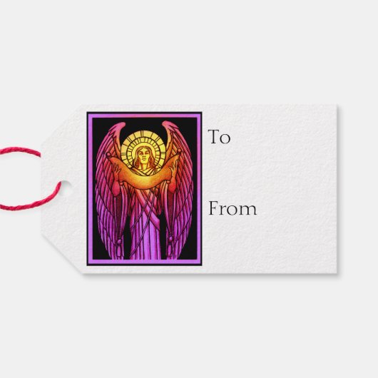 Glas in lood Angel Cadeaulabel (Achterkant Horizontaal)