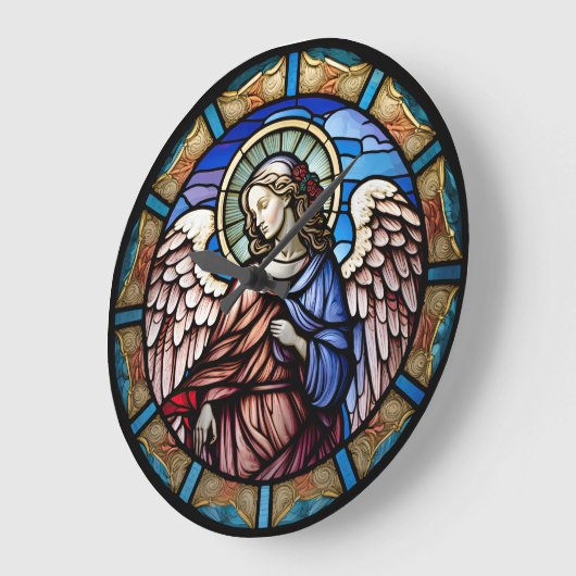 Glas in lood Angel Design Clock Grote Klok (Hoek)