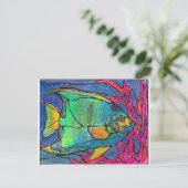 Glas in lood Angel Fish Briefkaart (Staand voorkant)