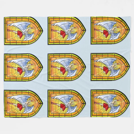 Glas in lood Angel Fleece Deken (Voorkant (Horizontaal))