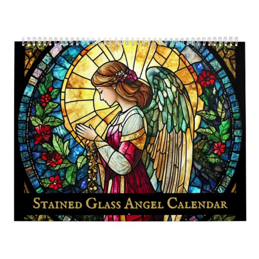 Glas in lood Angel Kalender (Hoes)
