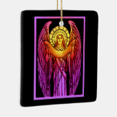 Glas in lood Angel Keramisch Ornament (Rechts)