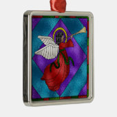 Glas in lood Angel Metalen Ornament (Rechts)