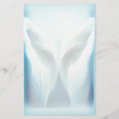 Glas in lood Angel Monogram Stationery Briefpapier (Achterkant)