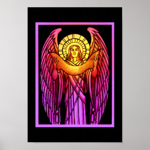 Glas in lood Angel Poster