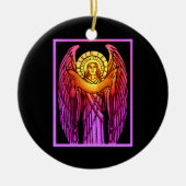 Glas in lood Angel Round Ornament (Voorkant)