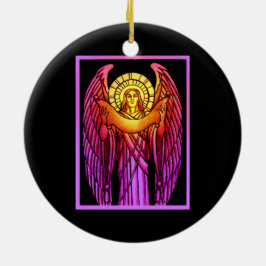 Glas in lood Angel Round Ornament