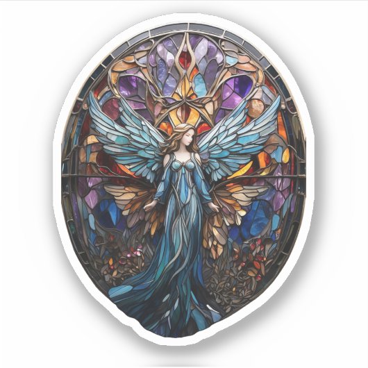 Glas in lood Angel Sticker (Voorkant)