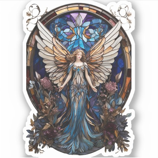 Glas in lood Angel Sticker (Voorkant)