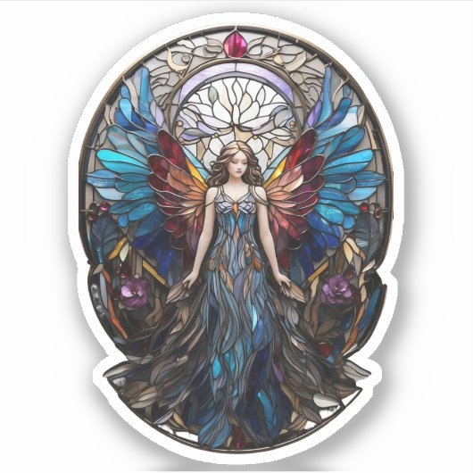 Glas in lood Angel Sticker (Voorkant)
