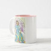 Glas in lood Angel Tweekleurige Koffiemok (Voorkant links)