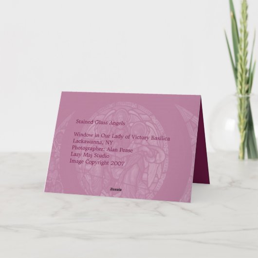 Glas in lood Angels - Kerst Kaart (Achterkant)