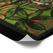 Glas in lood Apple Tree-kunst afdrukken Poster (Hoek)