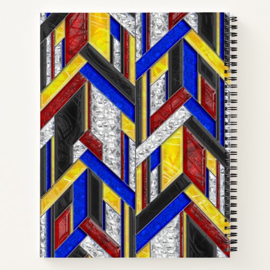 Glas in lood Art Deco Recept Notitieboek (Achterkant)