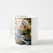 Glas in lood Art, Gekke Gans Glas in lood Koffiemok (Voorkant links)