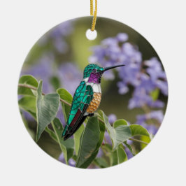 Glas in lood Art, Hummingbird Glas in lood Keramisch Ornament