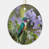 Glas in lood Art, Hummingbird Glas in lood Keramisch Ornament (Links)