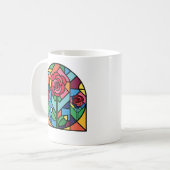 Glas in lood Art. Koffiemok (Voorkant links)