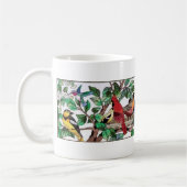 Glas in lood Art Mooie Bloesems & Vogels Koffiemok (Links)